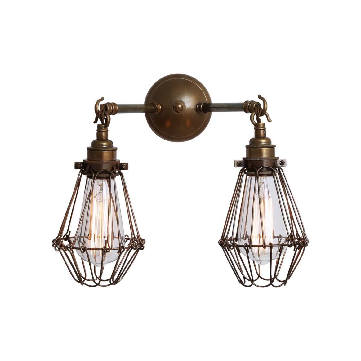 Rigo Double Cage Vintage Wall Sconce 13" IP20 main product image