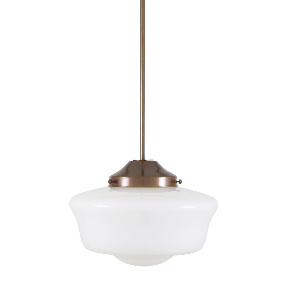 Sofia Opal Glass Schoolhouse Bar Pendant Light 35cm IP20 main product image
