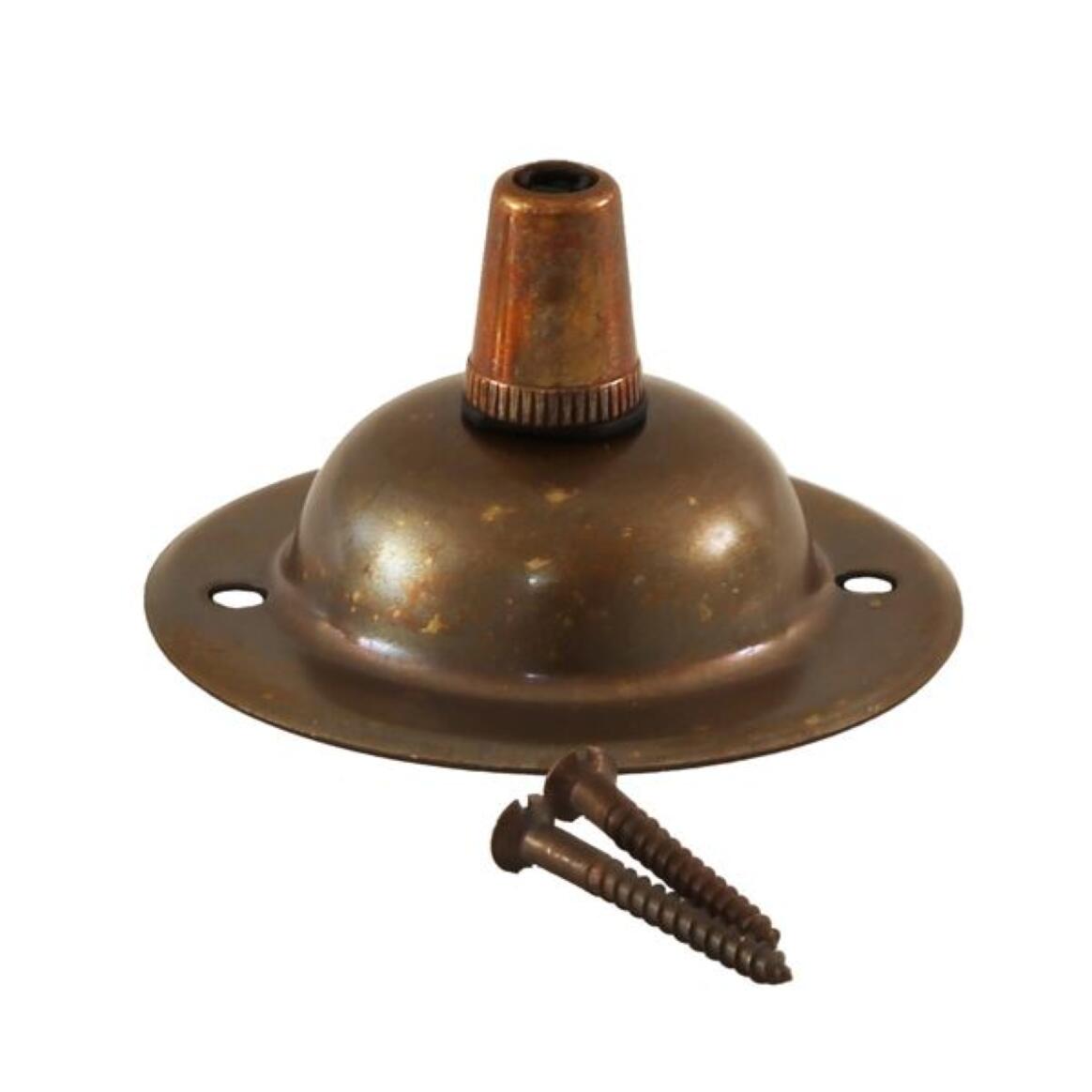 Vintage Brass Ceiling Rose with Cord Grip 6.5cm main product image