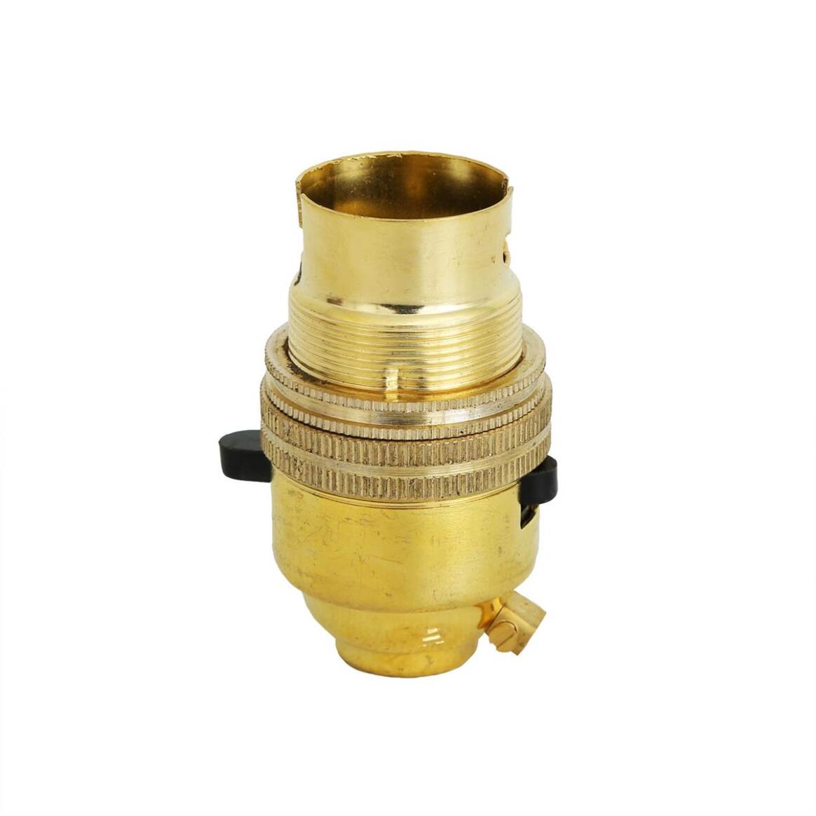 B22 Vintage Metal Lamp Holder with Switch and Shade Ring, 3 Colours, M10 Entry main product image