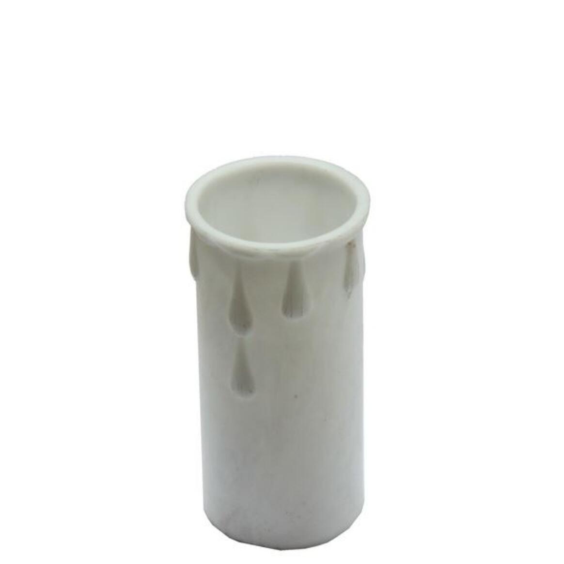 White Wax Drip Plastic Candle Tube 2.75" main product image