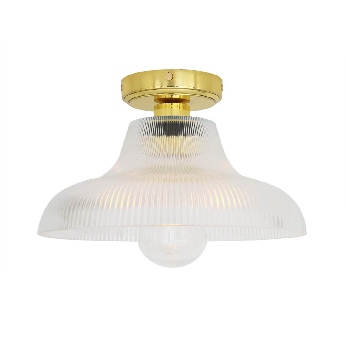 Aquarius Prismatic Glass Ceiling Light 11.75" IP65 main product image