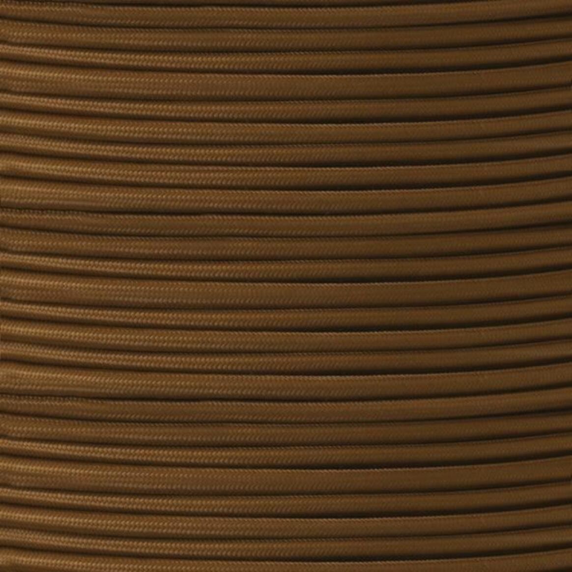 Brown Fabric Braided Cable, 2 Core Round main product image
