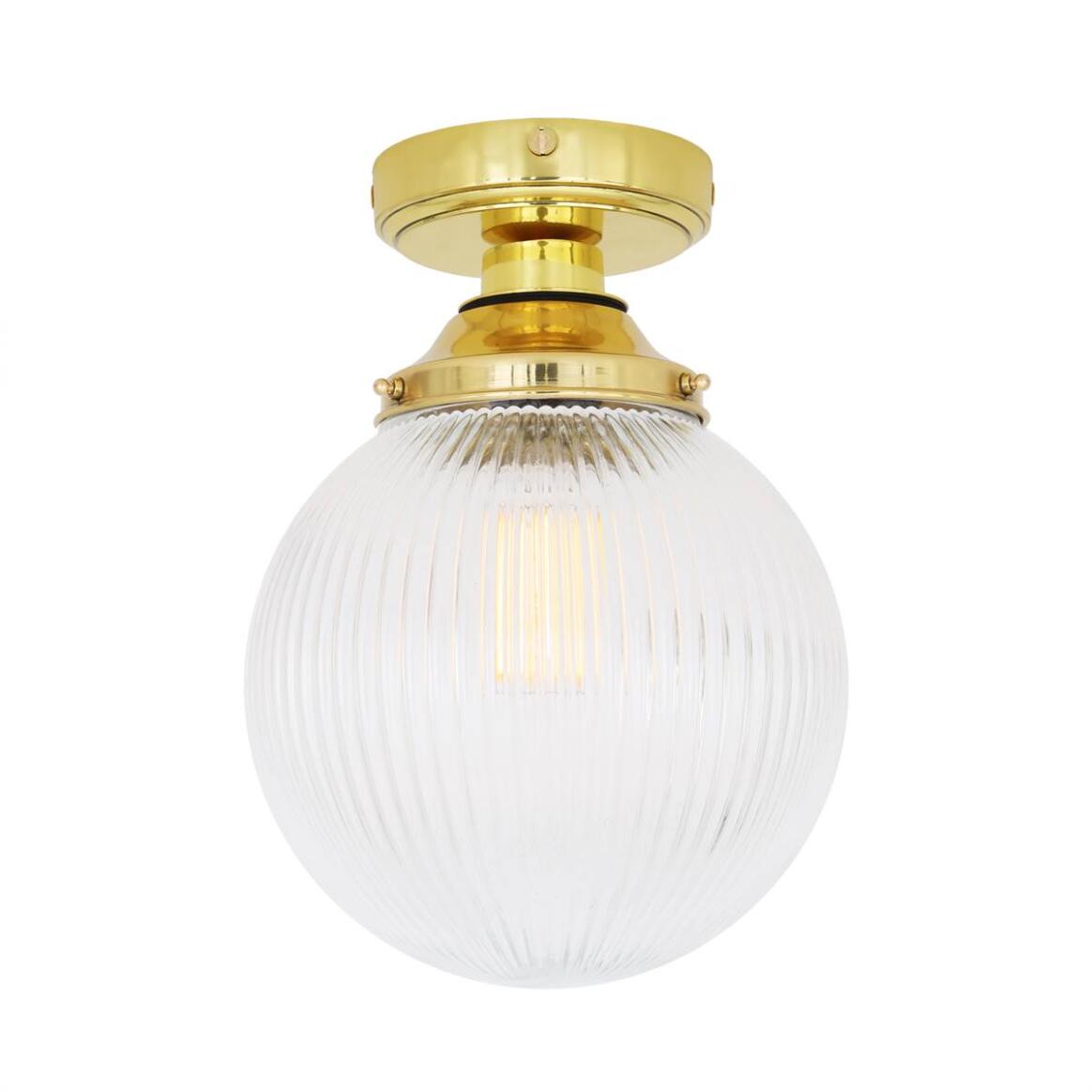 Cherith Reeded Globe Ceiling Light 7.75" IP44 main product image