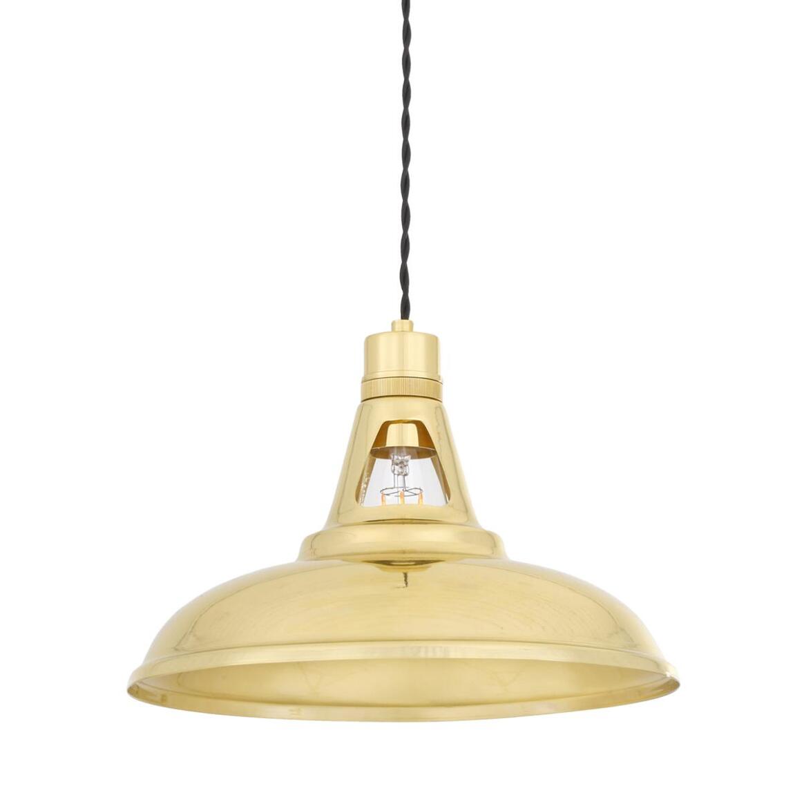 Geneva Vintage Brass Pendant Light 30.5cm IP20  main product image
