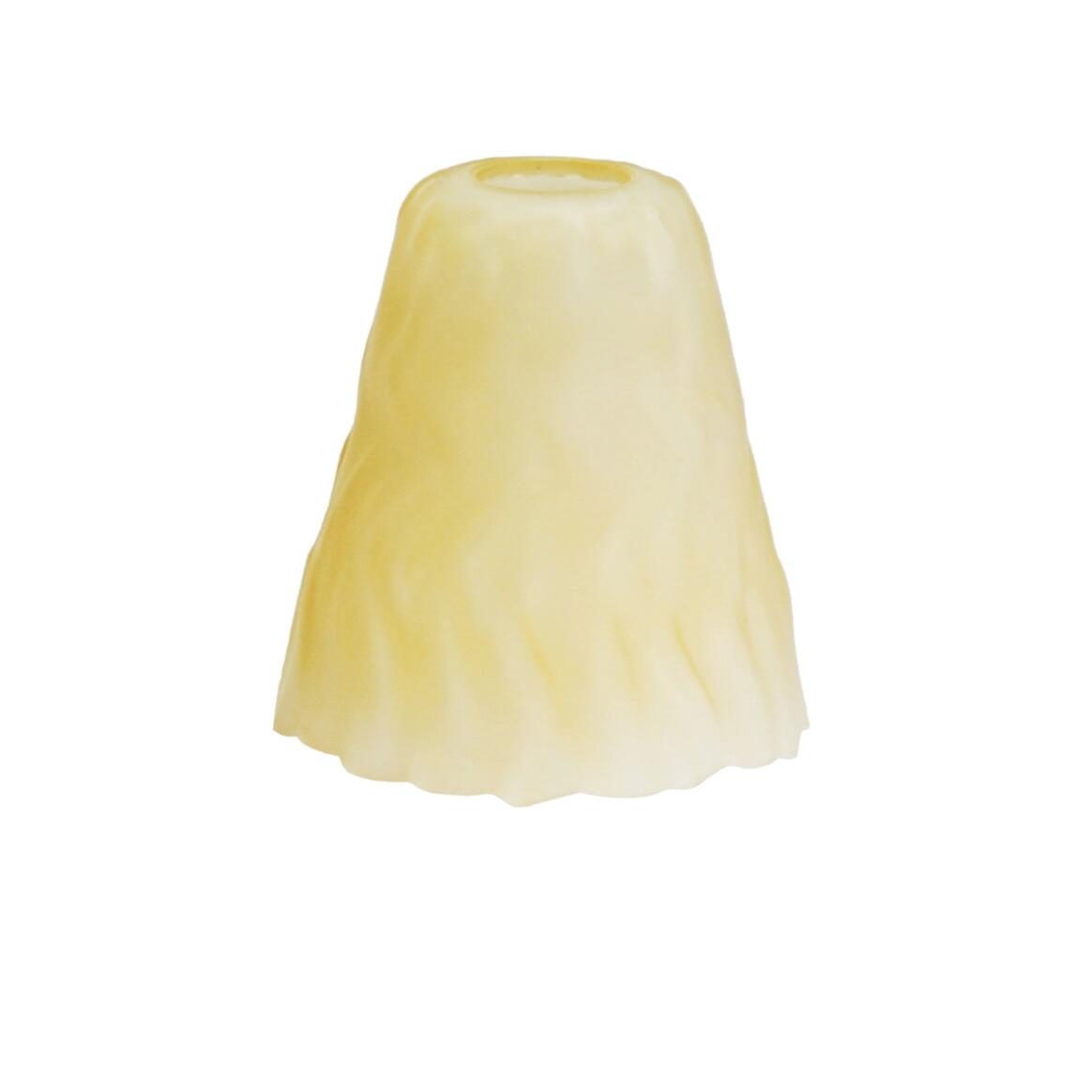 Cream patterned bell glass lamp shade main product image