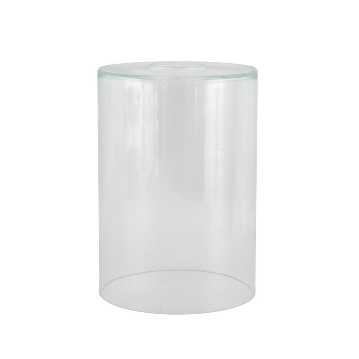 Abat-jour cylindrique en verre transparent 14 cm main product image