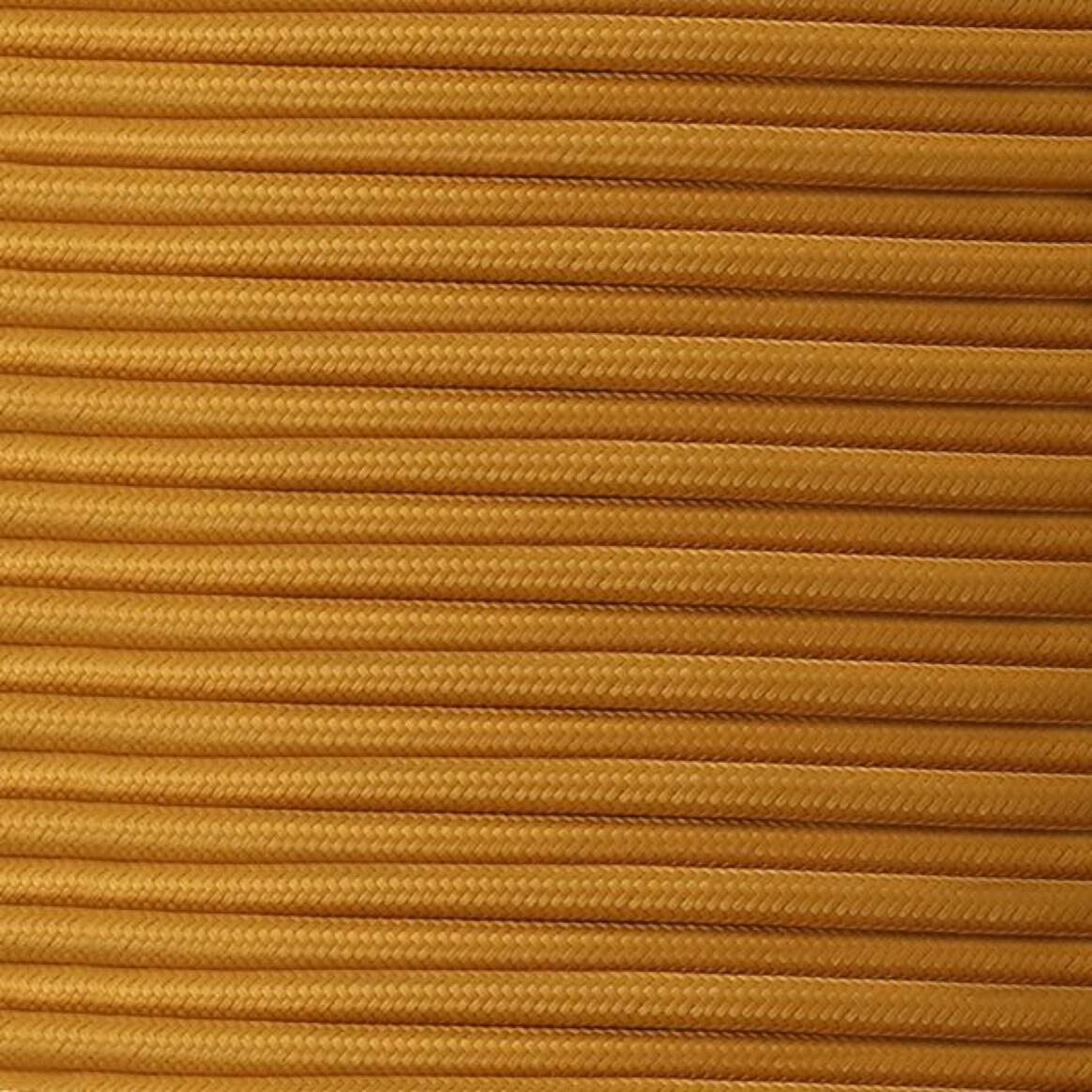 Gold Fabric Braided Cable, 3 Core Round main product image