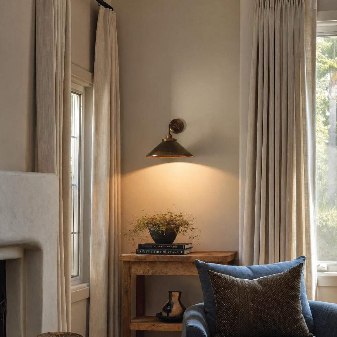 Nerissa Brass Bathroom Wall Sconce 14.75