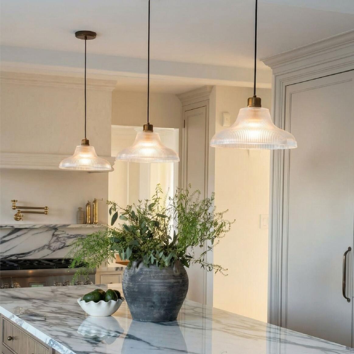 Mono Vintage Railway Glass Pendant Light 11.75