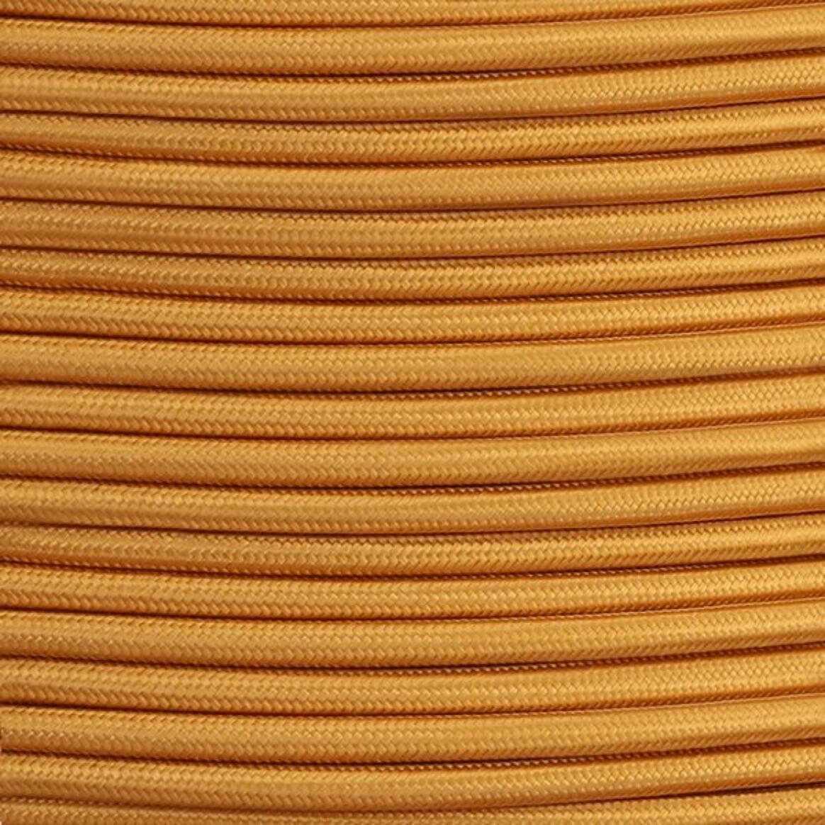 Gold Fabric Braided Cable, 2 Core Round main product image