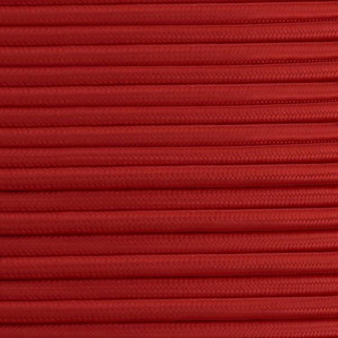Câble tressé en tissu rouge, rond à 2 fils main product image