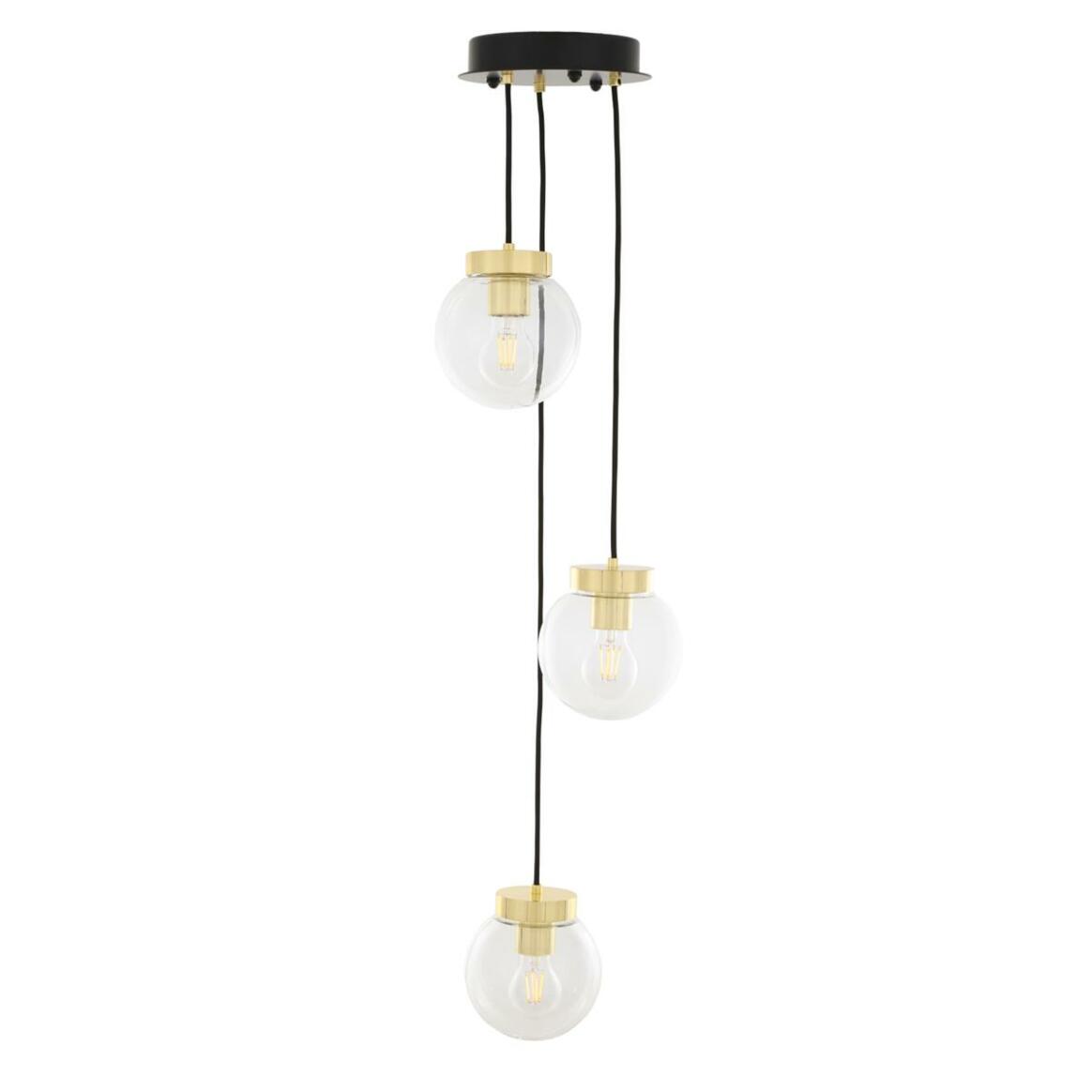 Lustre avec globe moderne Agusta en cascade, avec trois lumières main product image