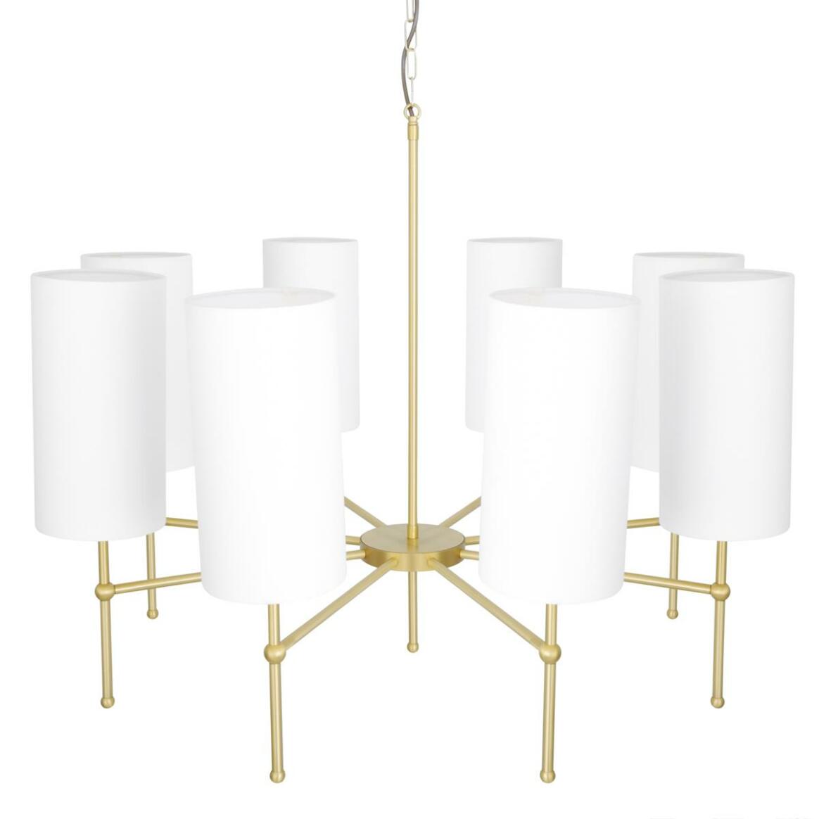 Arizona Modern Brass Chandelier, Eight-Arm main product image