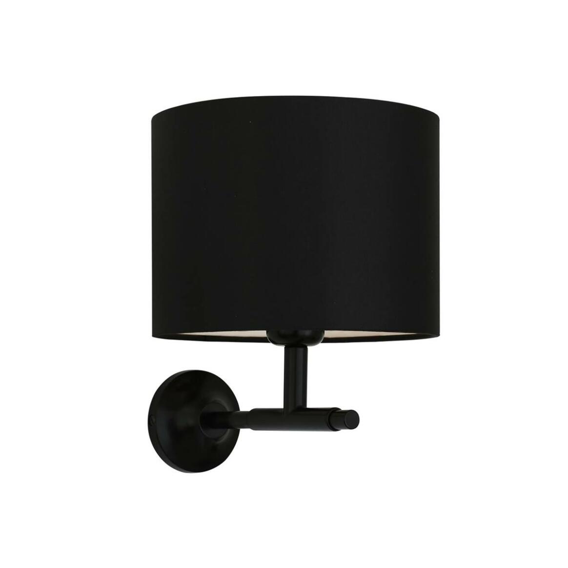 Bangor Modern Brass Wall Sconce with Drum Fabric Shade main product image
