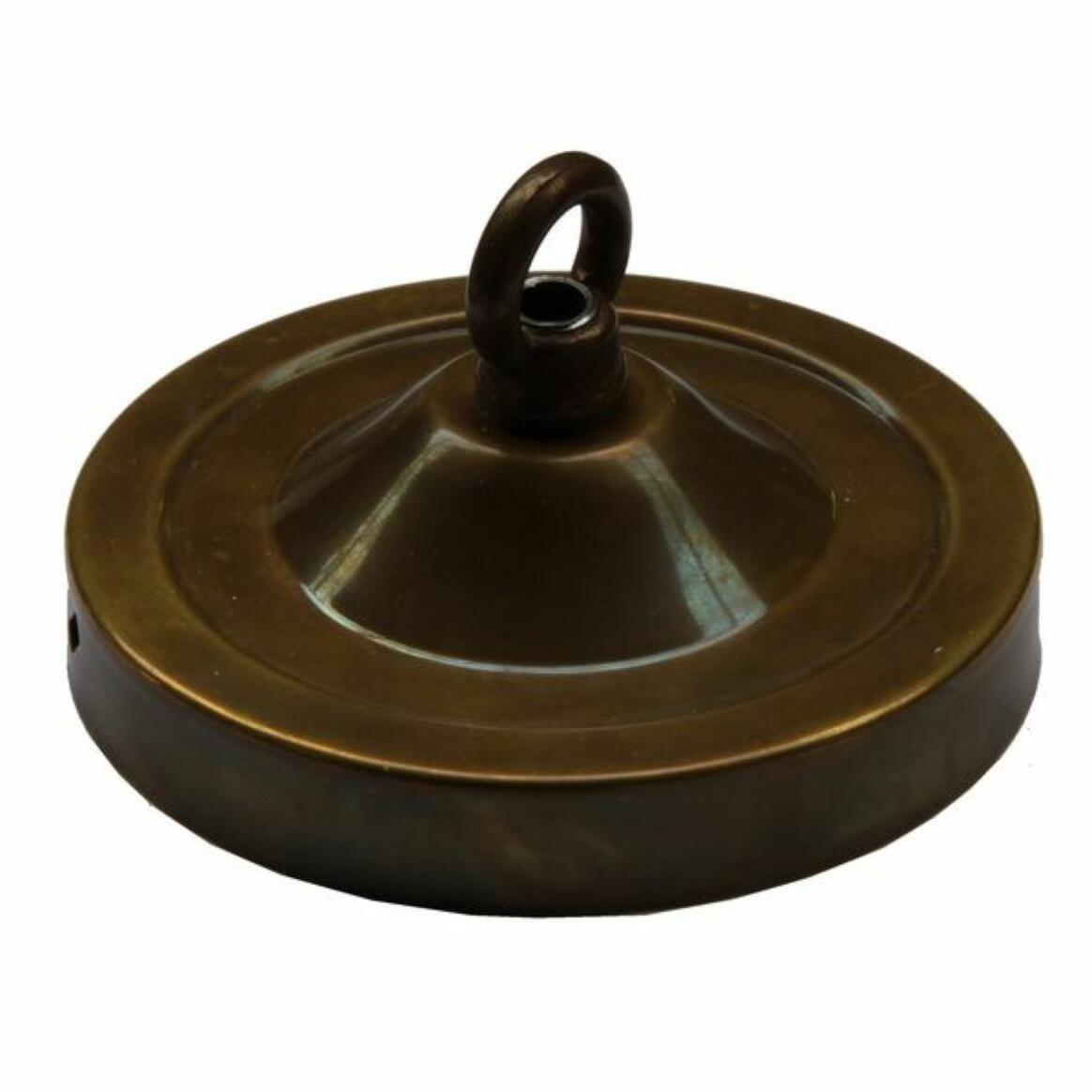 Brass Ceiling Rose with Closed Hook 10cm main product image