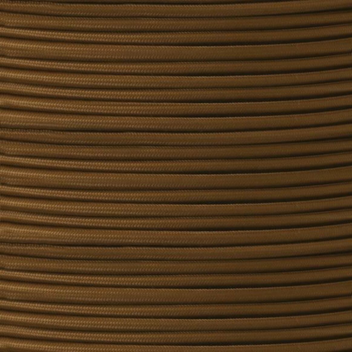 Brown Fabric Braided Cable, 2 Core Round main product image