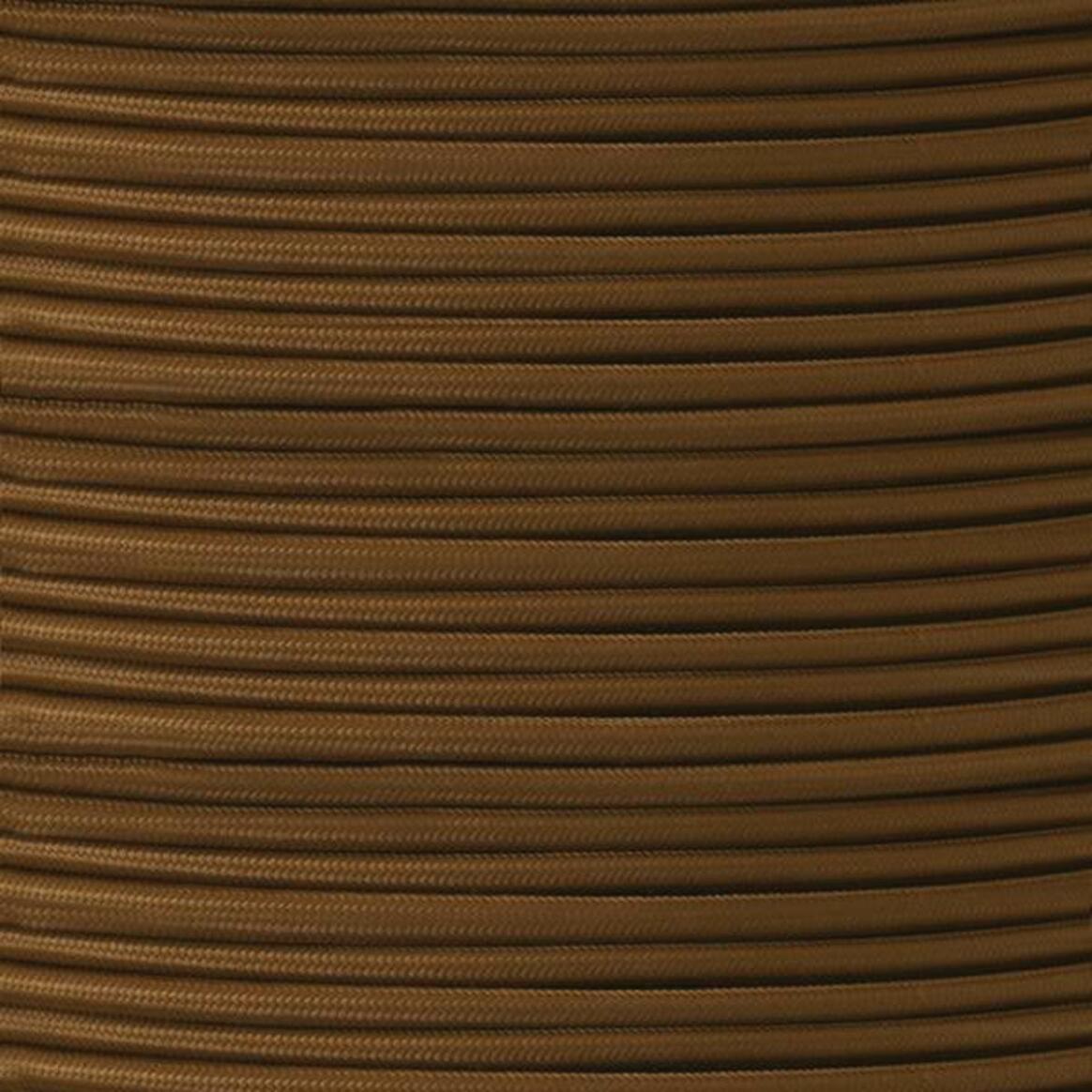 Brown Fabric Braided Cable, 3 Core Round main product image