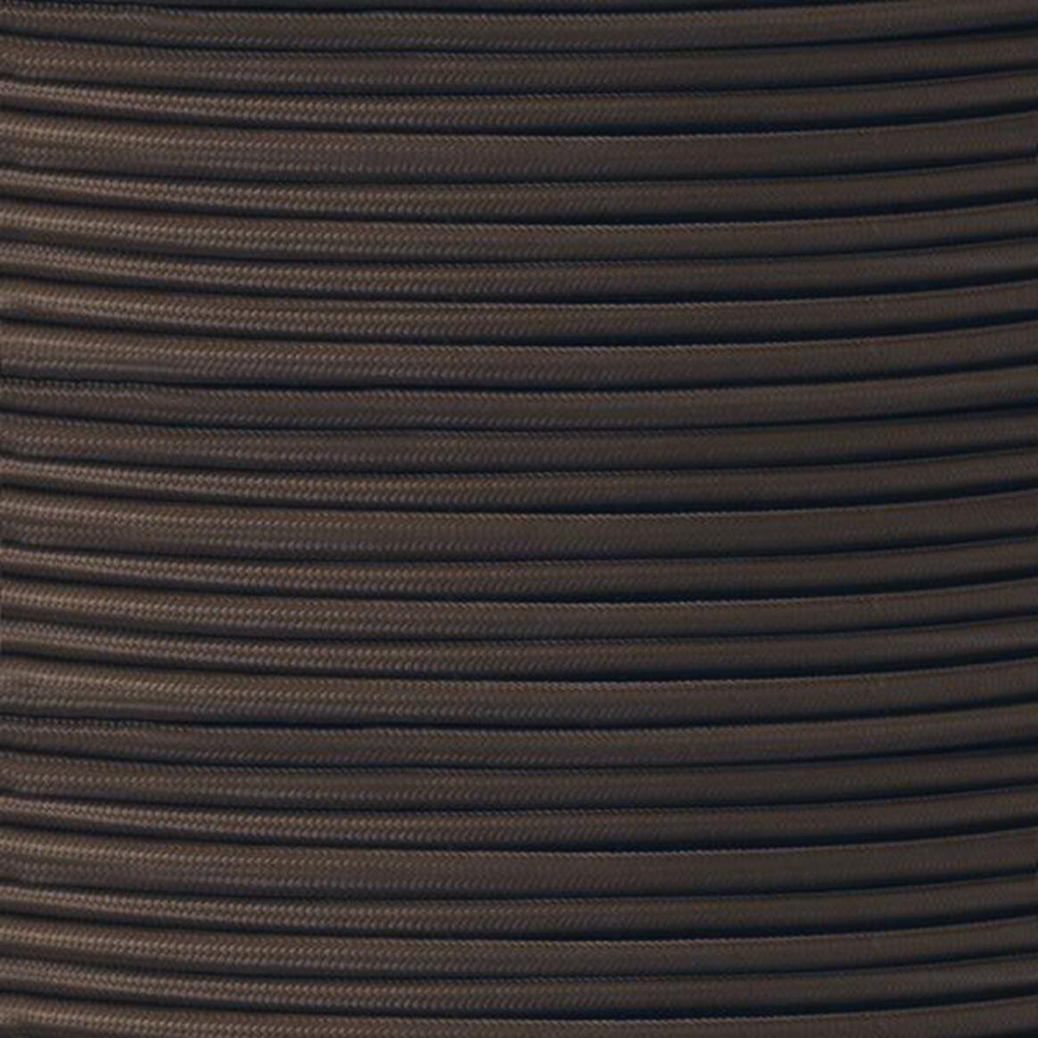 Câble en caoutchouc tressé en tissu brun, 2 conducteurs main product image