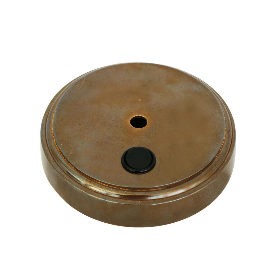 Cast brass wall bracket with switch 12cm main product image