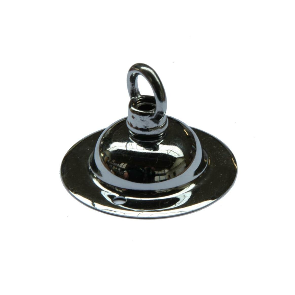 Chrome plated ceiling rose with closed hook main product image