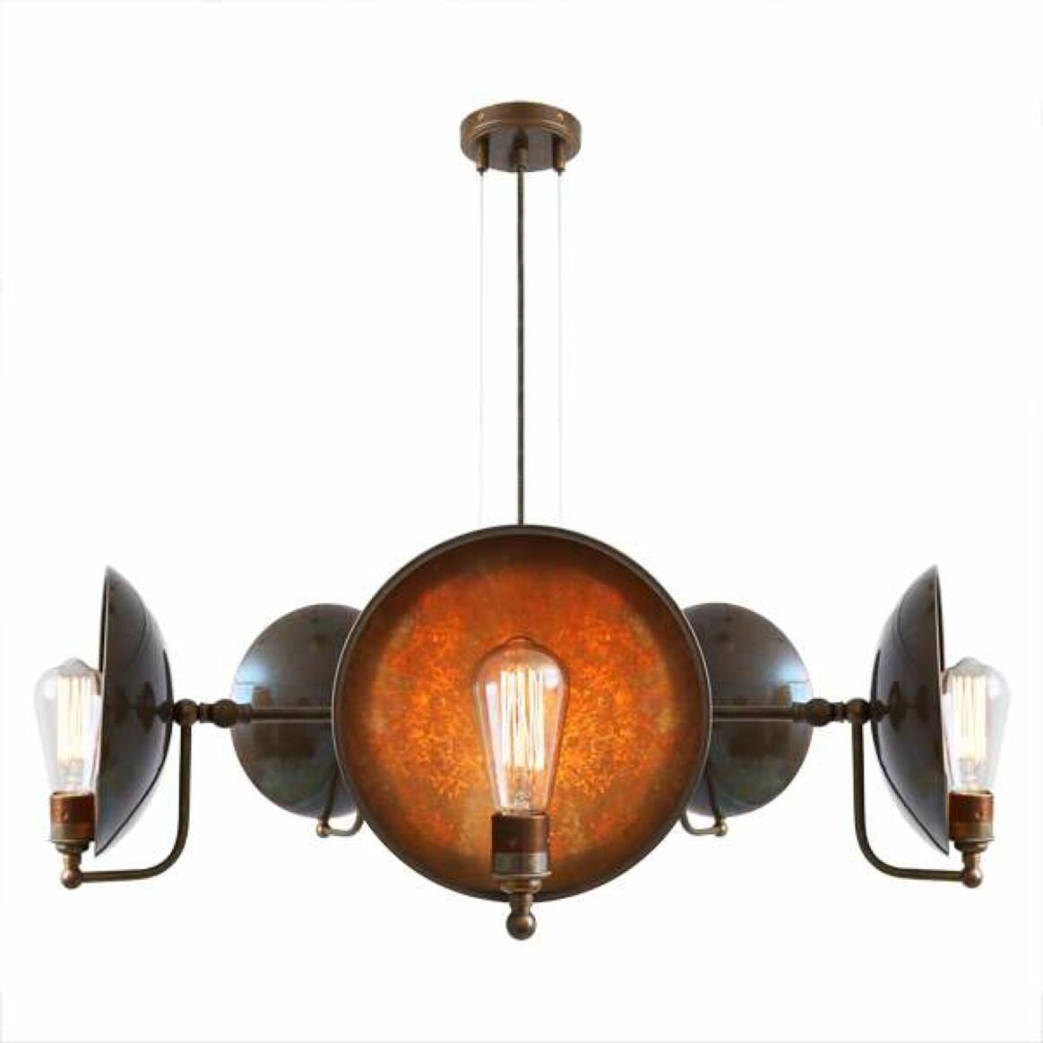 Chulainn B Industrial Dish Chandelier, Five-Arm main product image