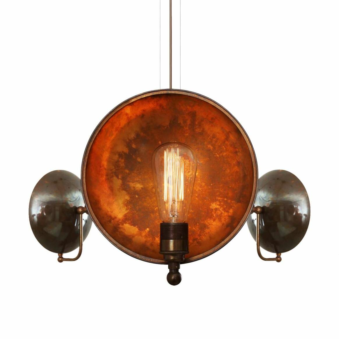 Chulainn B Industrial Dish Chandelier, Three-Arm main product image