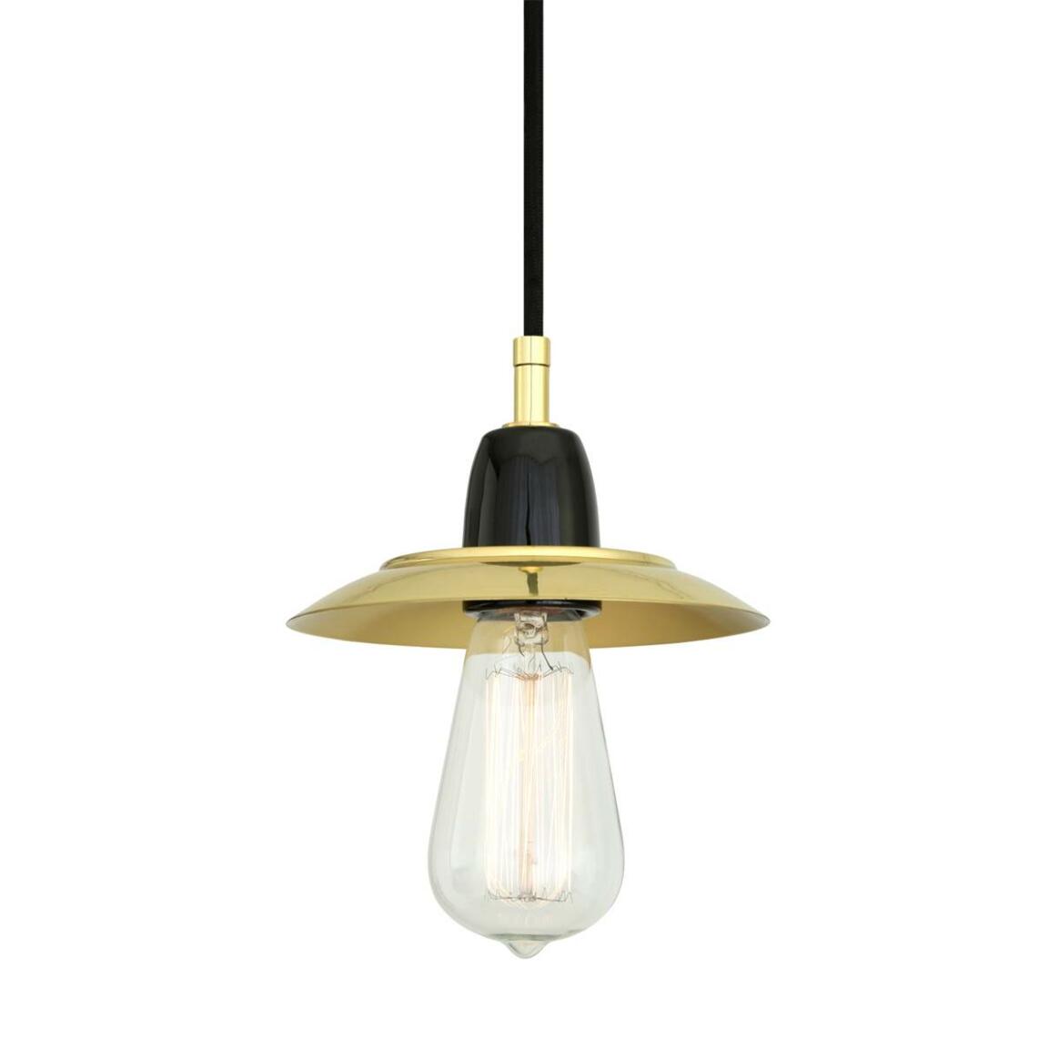 Doon Ceramic Pendant Light with Brass Shade main product image