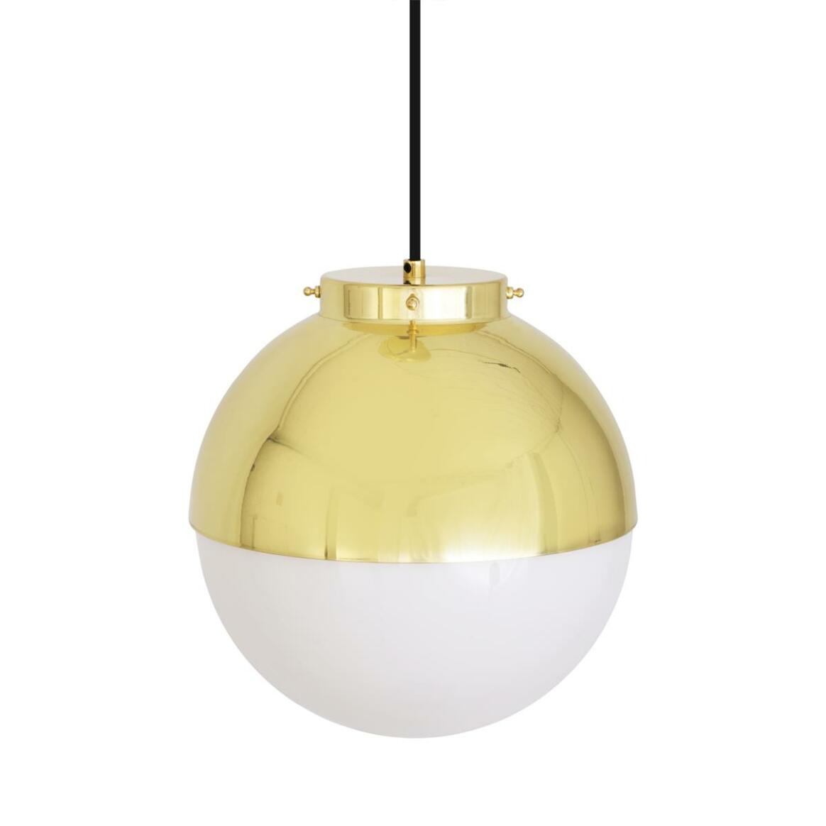 Florence Brass and Glass Globe Pendant Light 26cm main product image