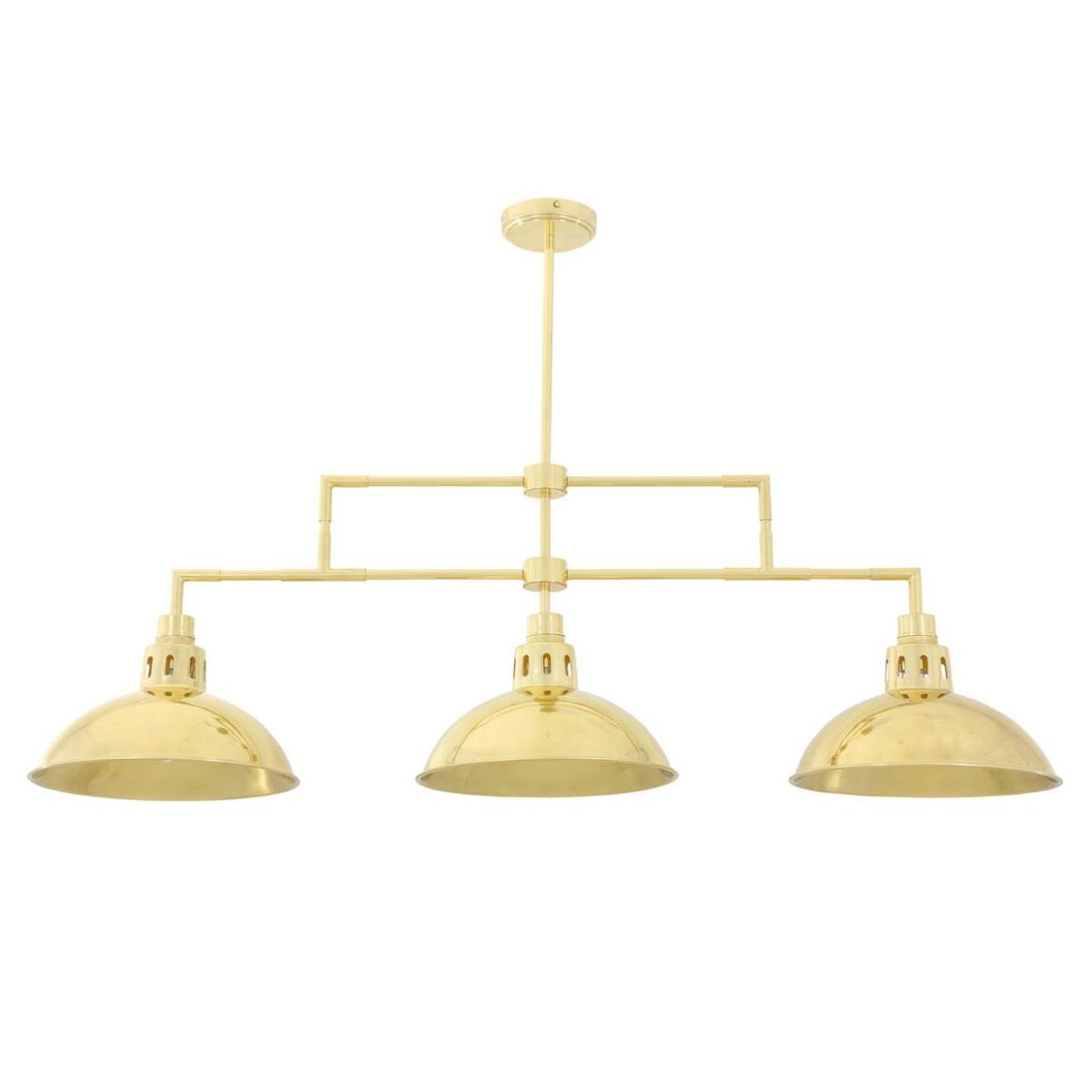 Georgia Vintage Brass Bar Pendant, Three Light main product image