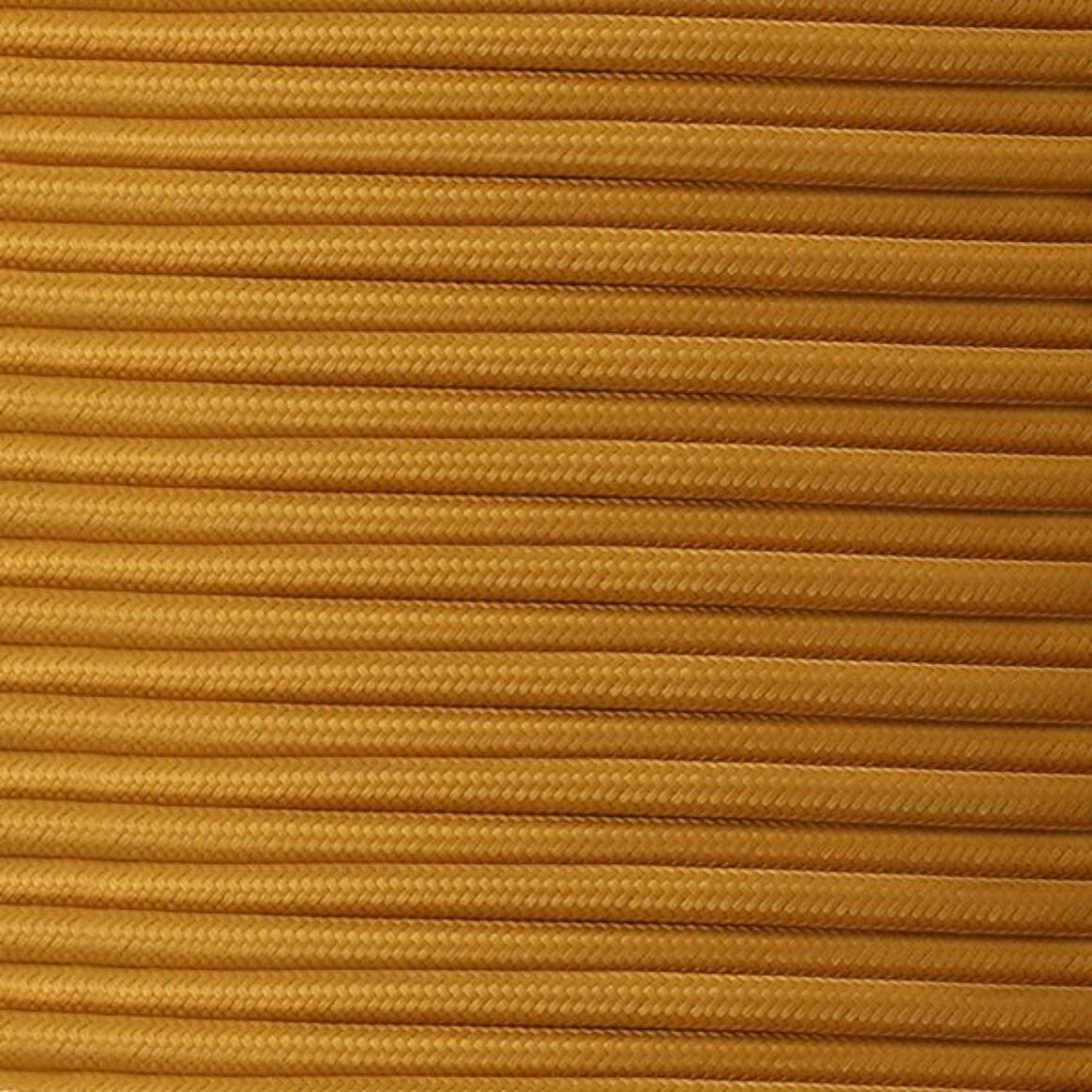 Gold Fabric Braided Cable, 3 Core Round main product image