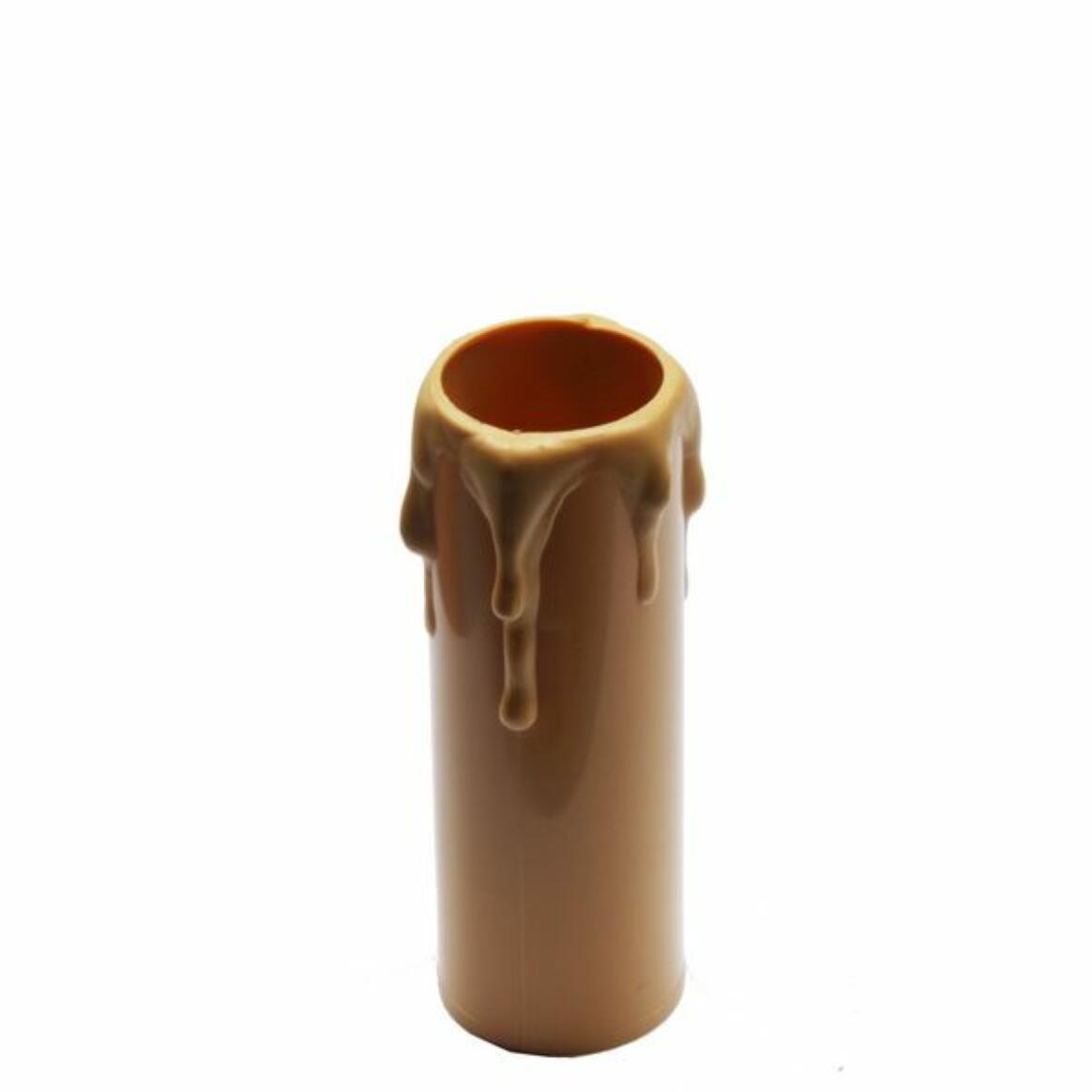 Gold wax drip plastic candle tube 7cm main product image