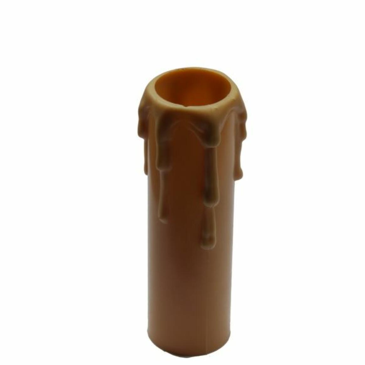 Tube de bougie en plastique à goutte de cire dorée 8.5cm main product image