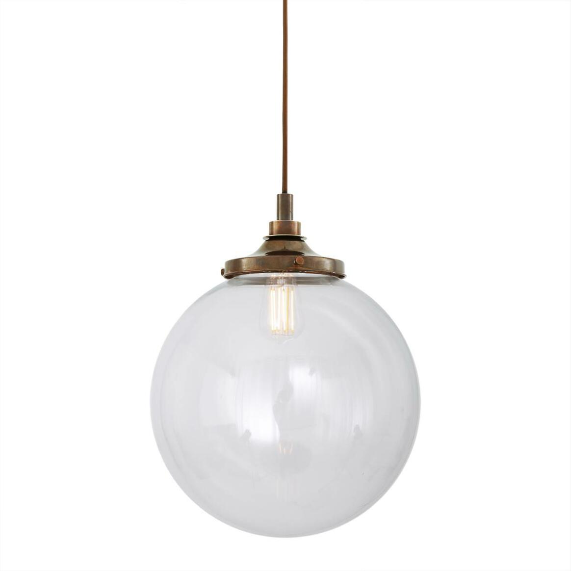 Laguna Clear Globe Pendant Light 13.8" IP44 main product image