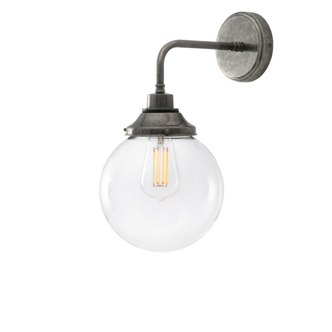 Laguna Clear Globe Wall Light 7.9" IP44 main product image