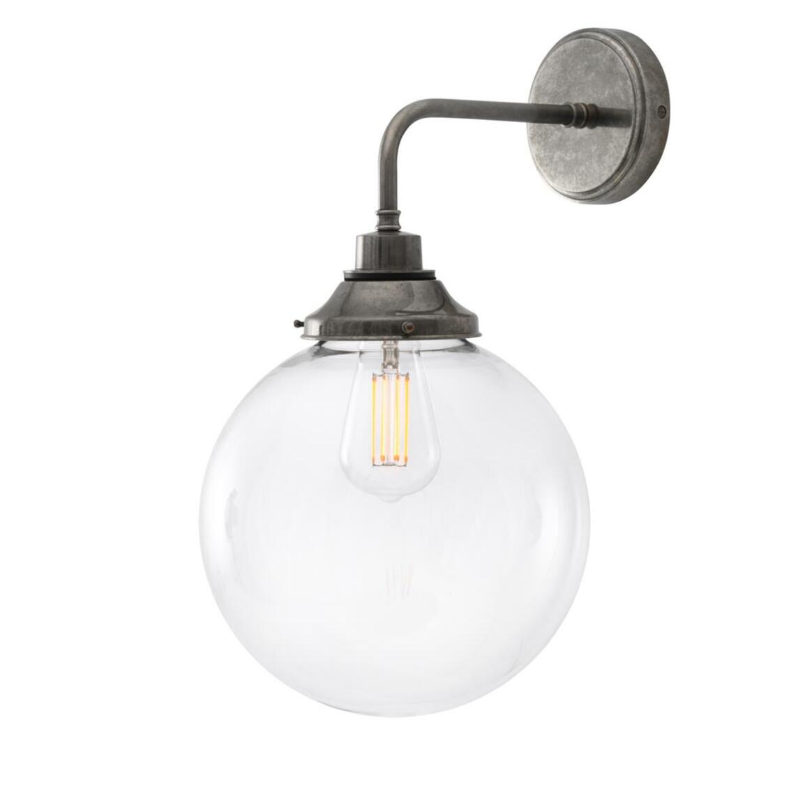 Laguna Clear Globe Wall Light 9.8" IP44 main product image