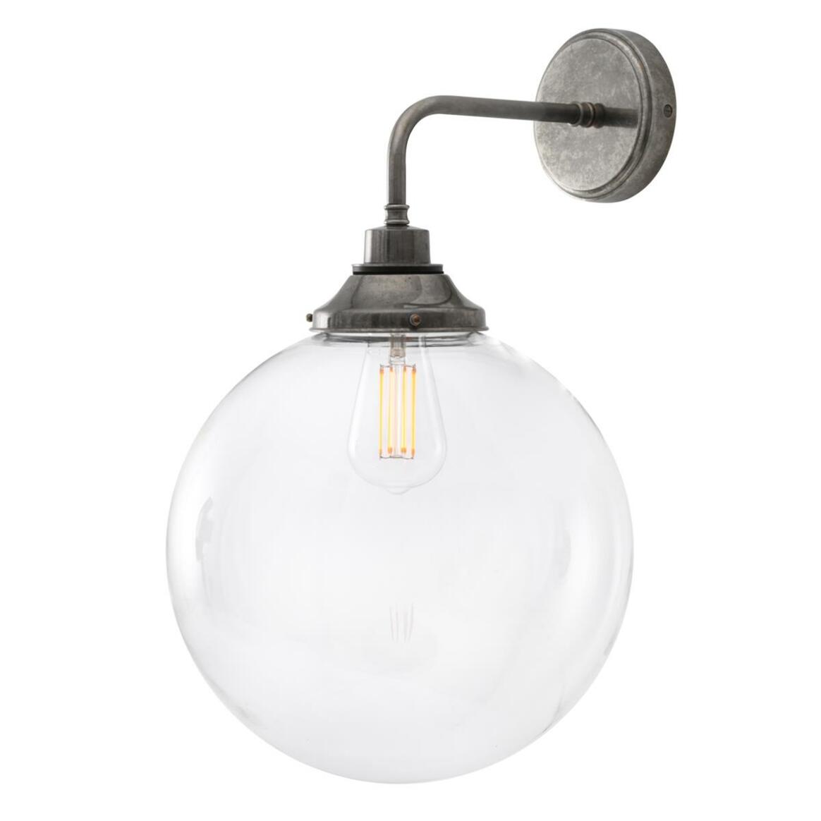 Laguna Clear Globe Wall Light 11.8" IP44 main product image