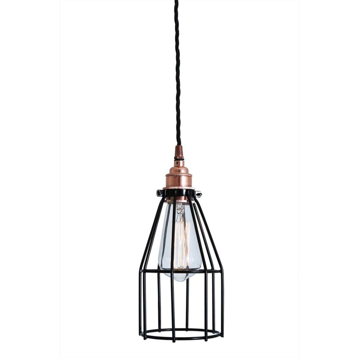 Suspension industrielle Lima en forme de cage en cuivre main product image