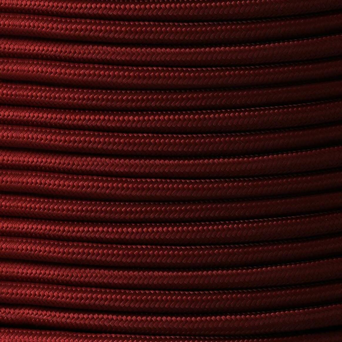 Maroon Fabric Braided Cable, 3 Core Round main product image