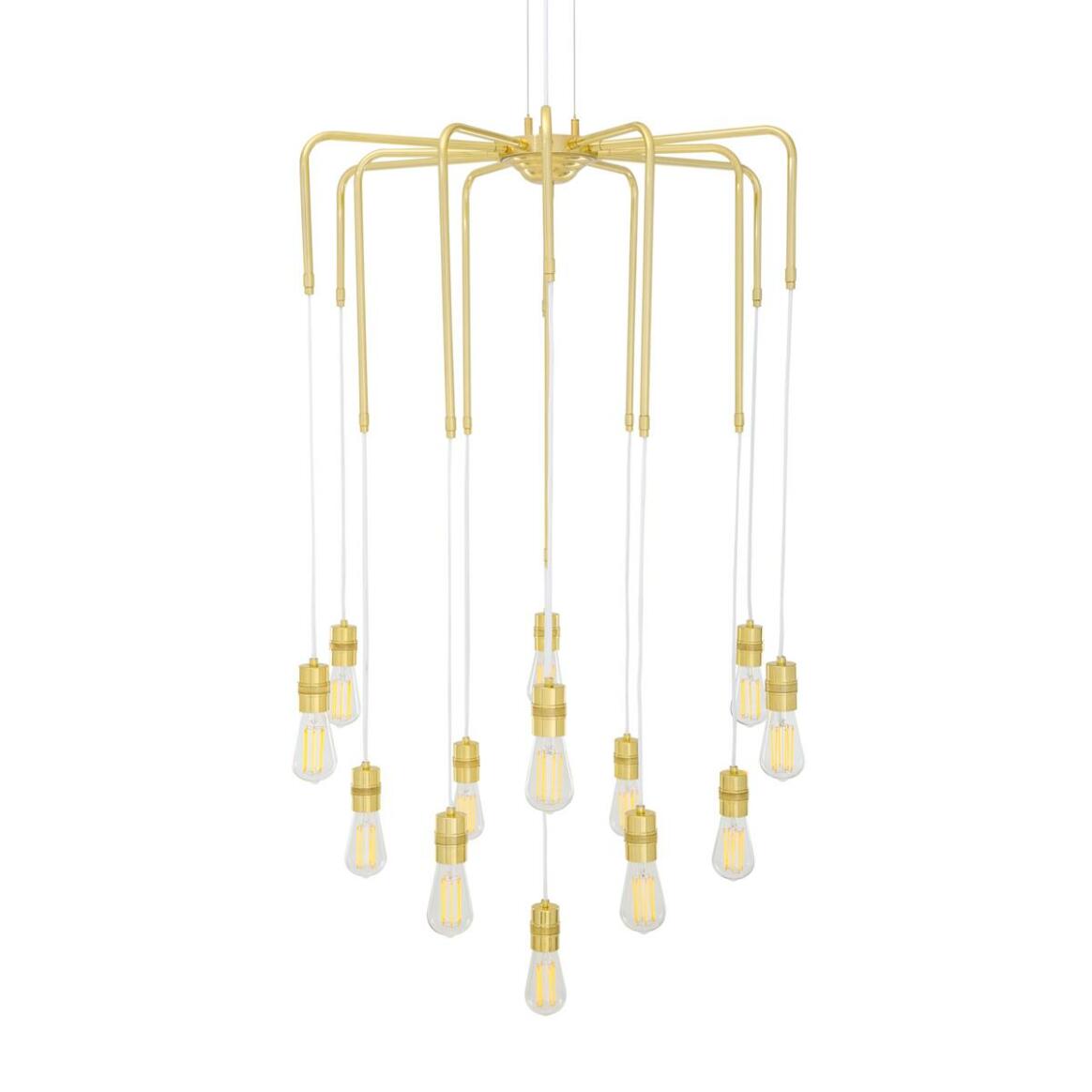 Sela Modern Brass Chandelier, 13 Light main product image