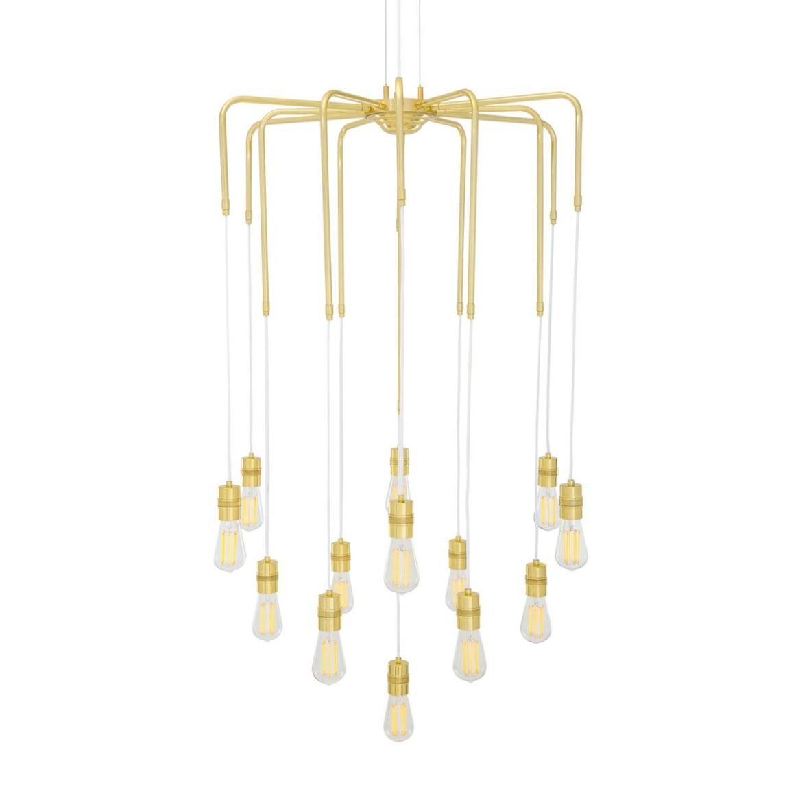 Sela Modern Brass Chandelier, 13 Light main product image