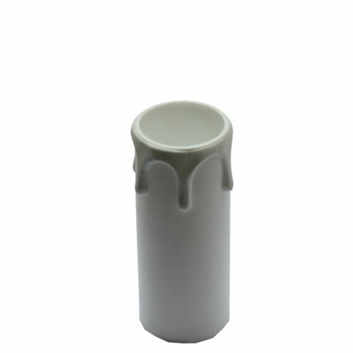 Petit tube de bougie en plastique blanc 7cm main product image