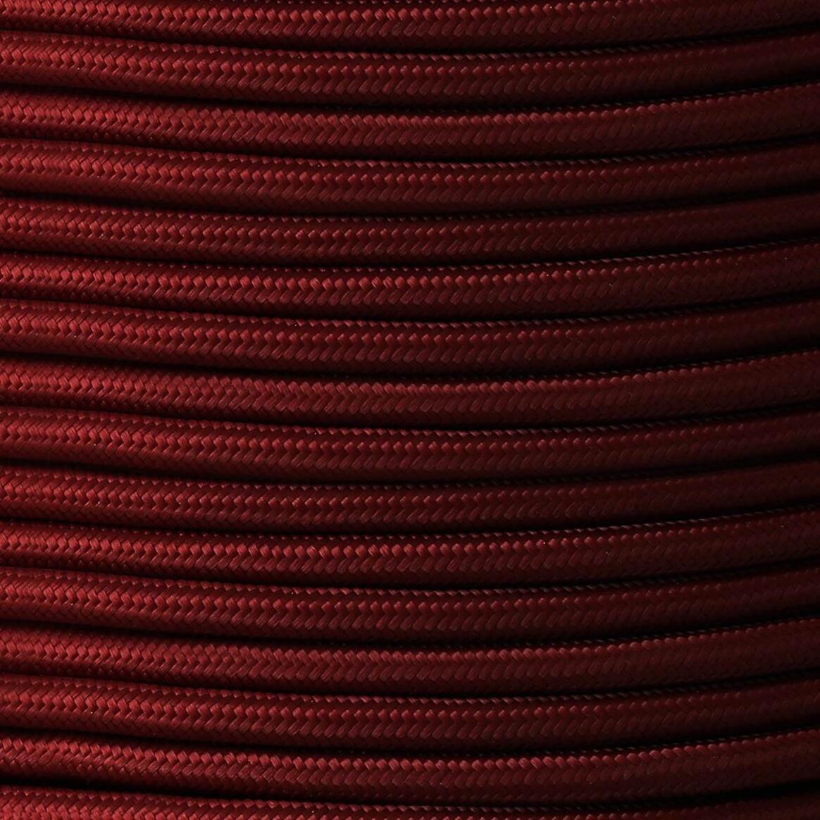 Maroon Fabric Braided Cable, 3 Core Round main product image