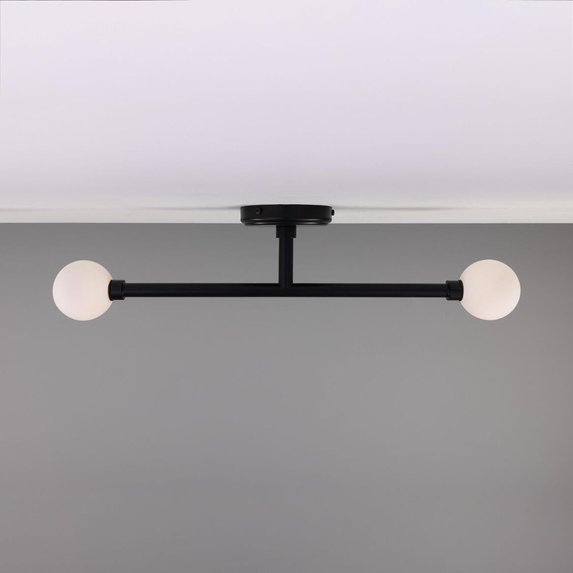 Monto Double Globe Slim Bathroom Ceiling Light 24" IP44 main product image
