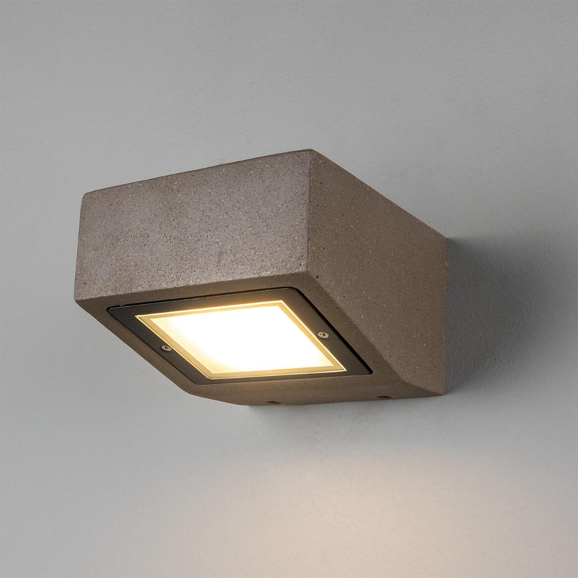 Trieste Outdoor Concrete Wall Light 13cm IP65 main product image