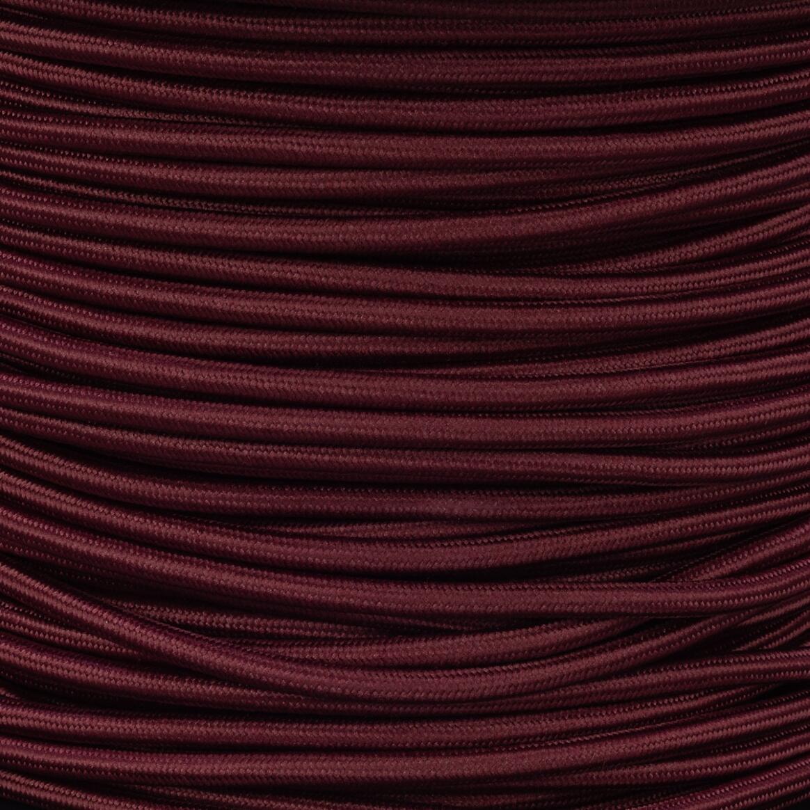 Maroon Fabric Braided Cable, 3 Core Round main product image