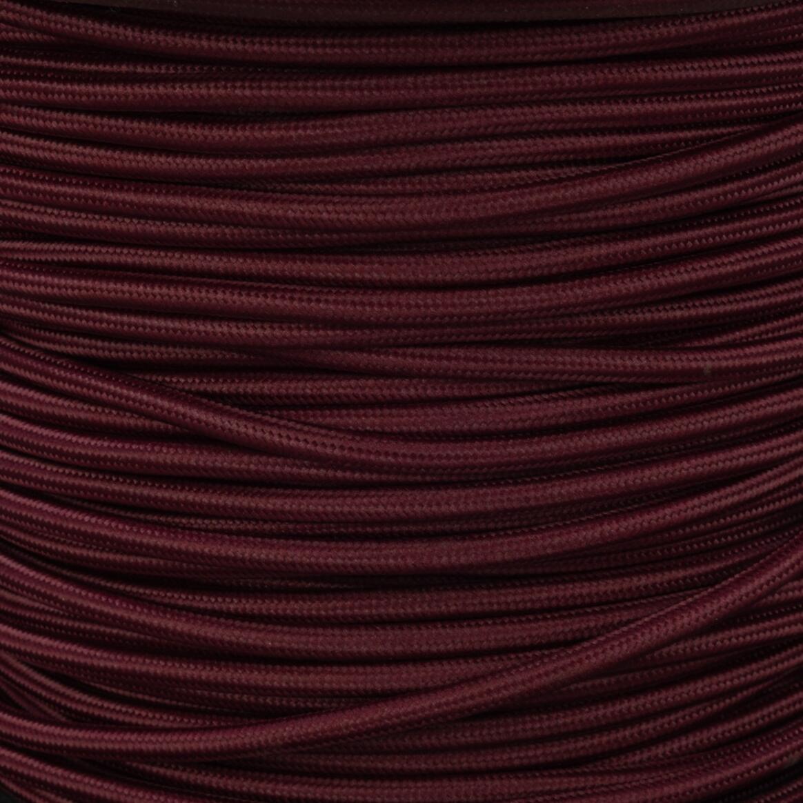 Maroon Fabric Braided Cable, 2 Core Round main product image