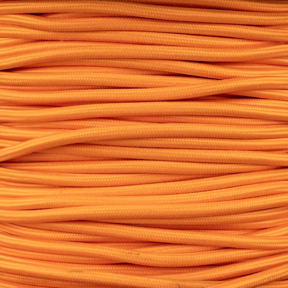 Orange Fabric Braided Cable, 3 Core Round main product image