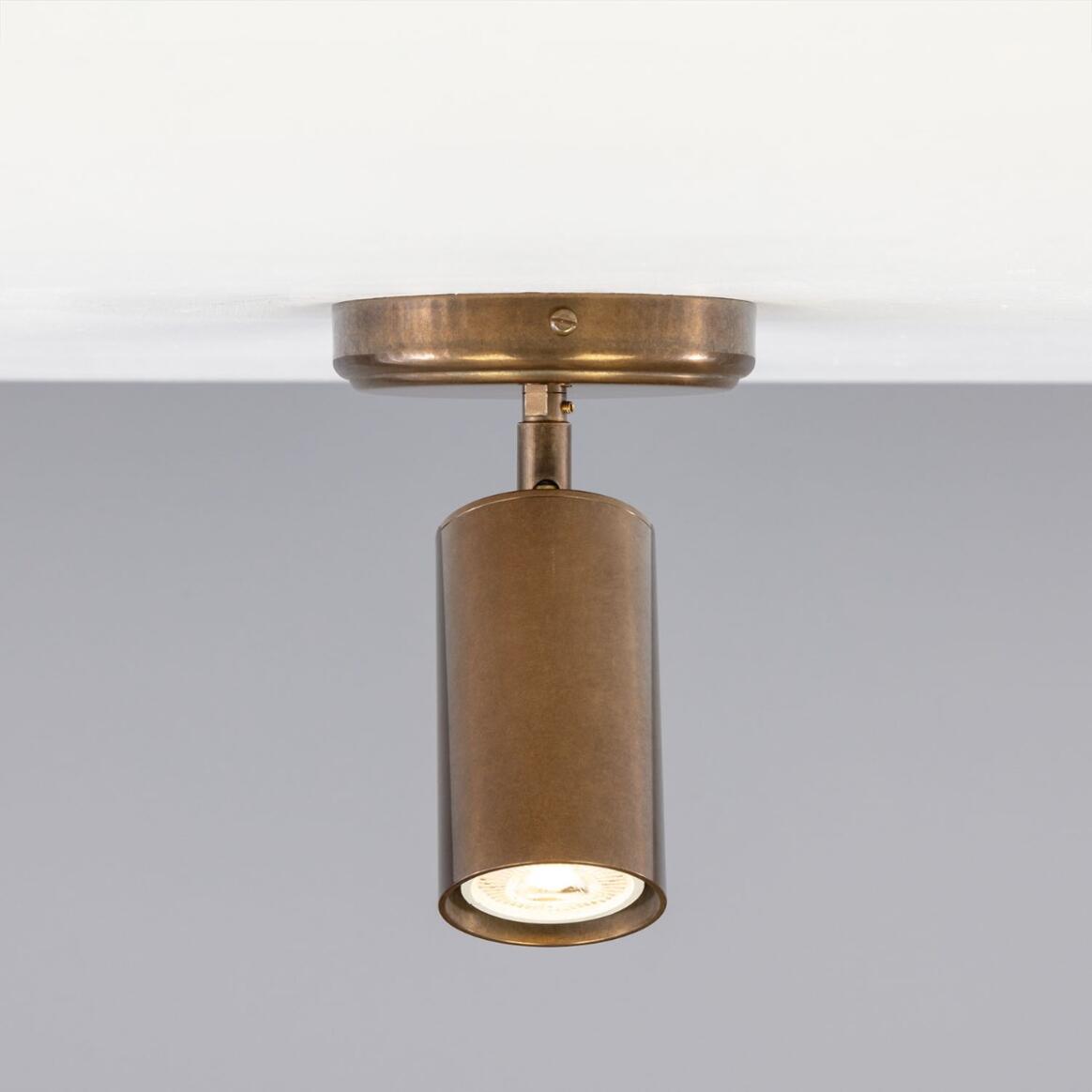 Evanston Directional Brass Ceiling Spotlight 7.75