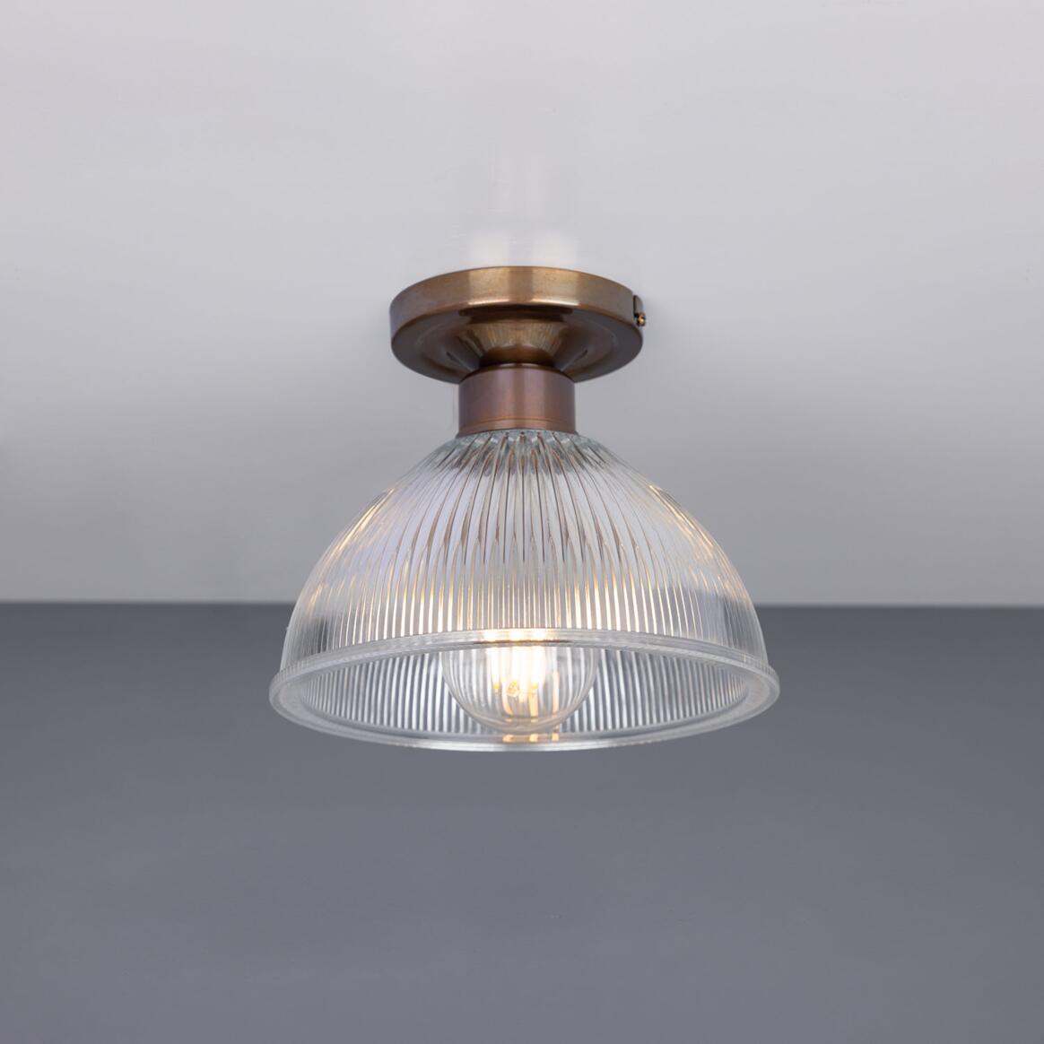 Erbil Prismatic Glass Flush Ceiling Light 7.5" main product image